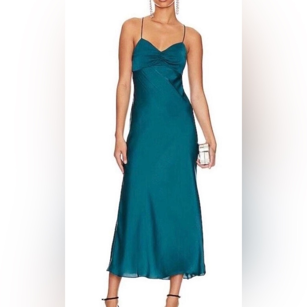 Favorite Daughter the Envy Slip Dress in Emerald size Small